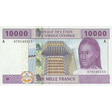 P410A Gabon - 10.000 Francs Year 2002